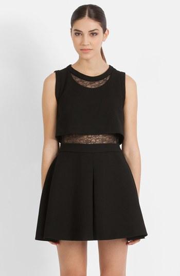 Maje Tiered Lace Accent Fit &