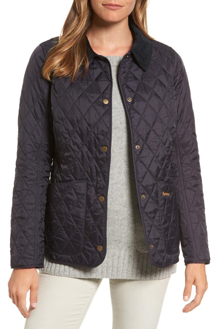 Women's Barbour Annandale Quilted Jacket Us / 14 Uk - Blue