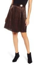 Women's Lira Clothing Joanne Metallic Pleated Skirt - Metallic