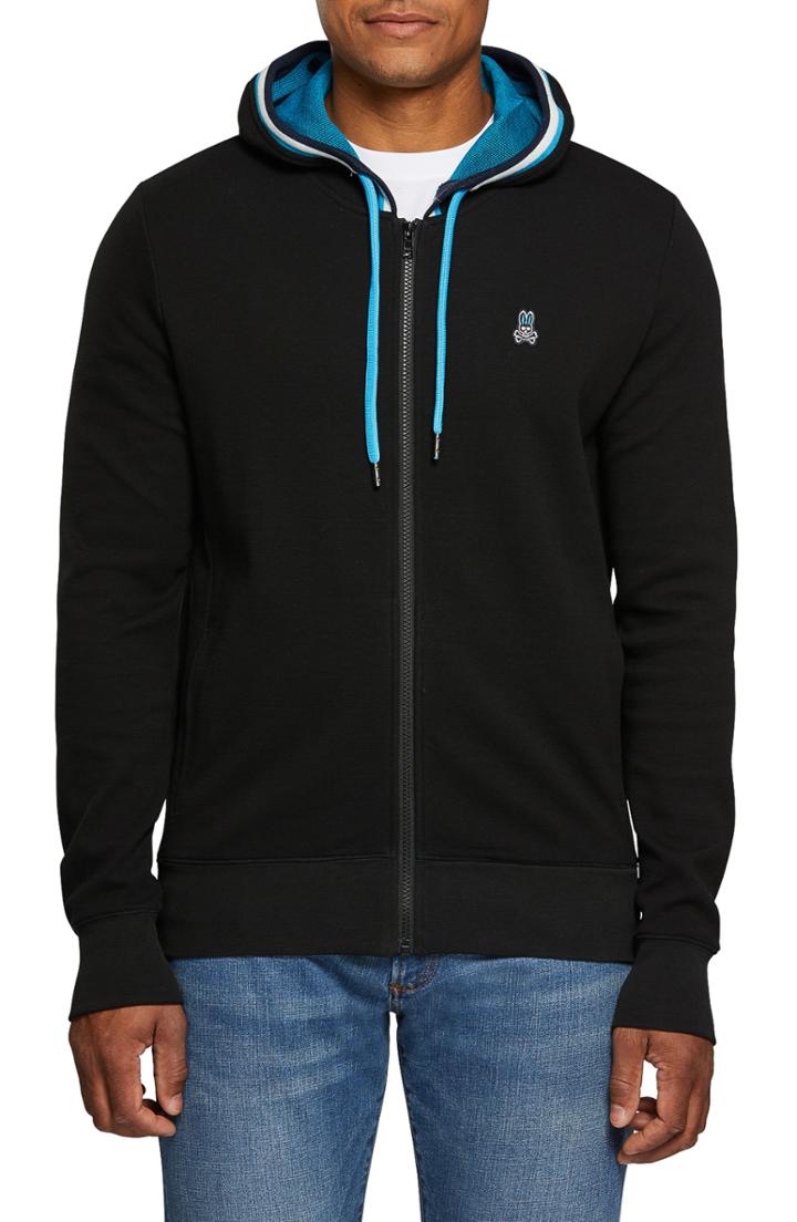 Men's Psycho Bunny Holcombe Zip Hoodie (s) - Black