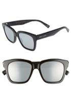 Women's Marc Jacobs 52mm Square Sunglasses - Black Glitter/ Black Mirror