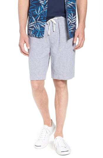 Men's 1901 Drawstring Linen Blend Shorts - Blue