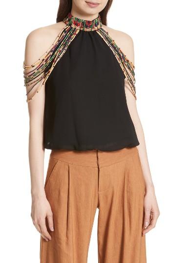 Women's Alice + Olivia Breslin Beaded Halter
