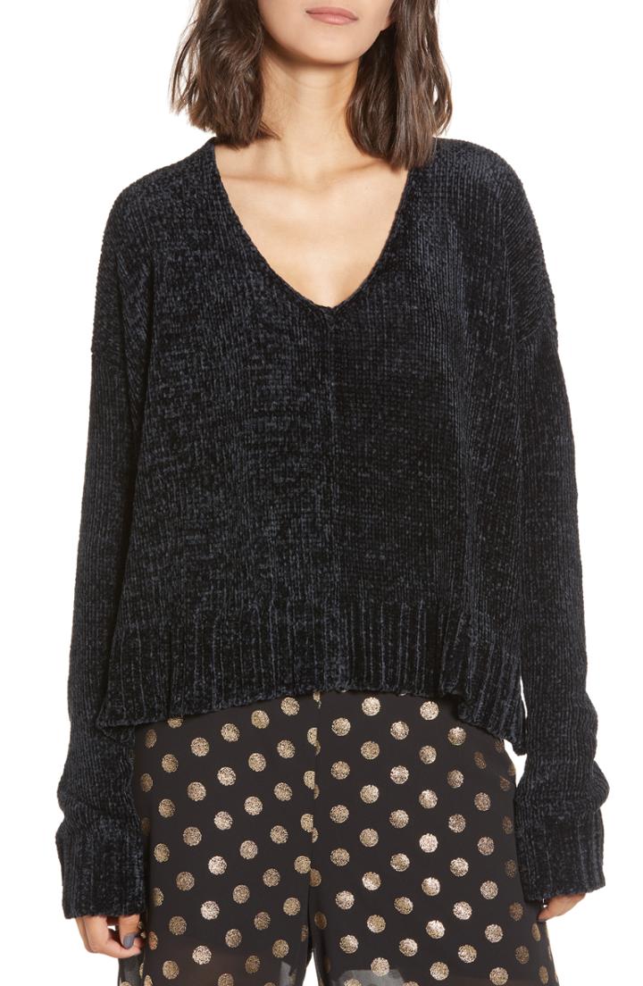 Women's Vince Camuto Embellished Collar One Cold Shoulder Top - Black