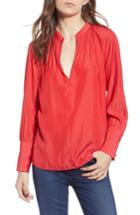 Women's Chelsea28 Smocked Neck Top, Size - Red