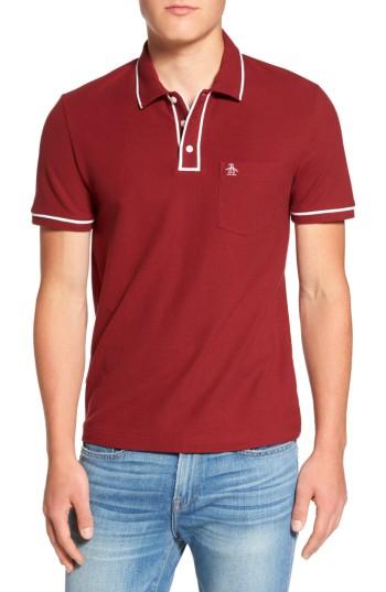 Men's Original Penguin Earl Pique Polo - Red