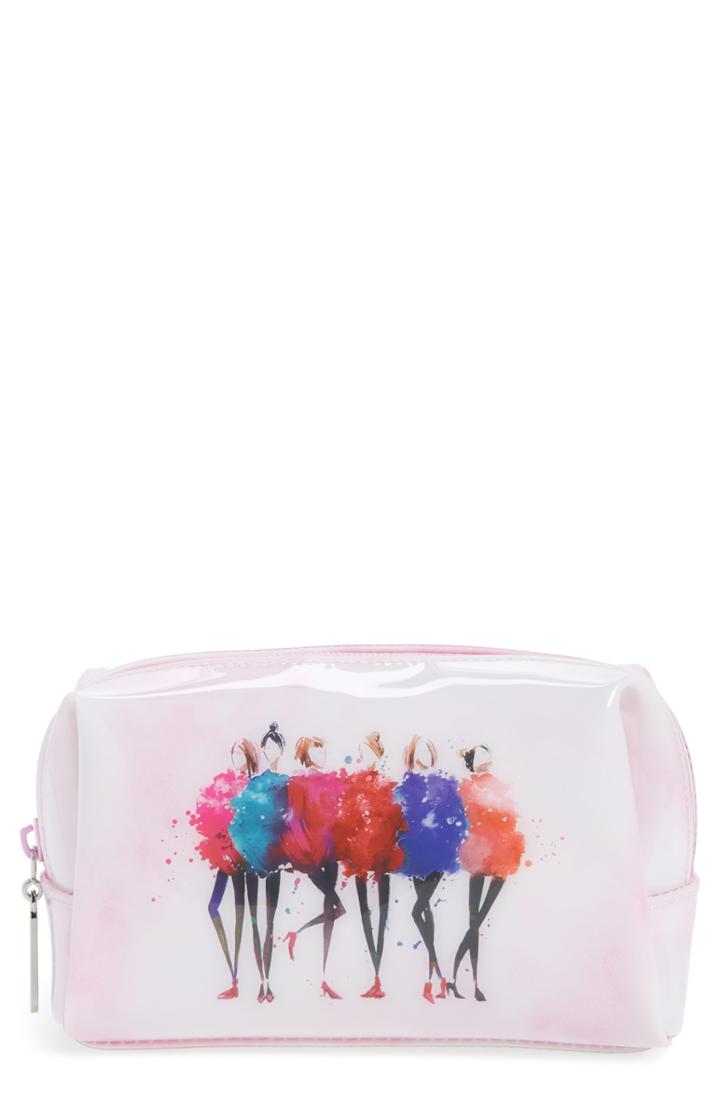 Catseye London Watercolor Women Cosmetics Bag, Size - Pink