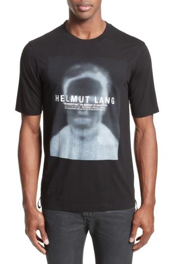 Men's Helmut Lang Ghost Face Graphic T-shirt - Black