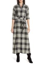 Women's Polo Ralph Lauren Plaid Midi Shirtdress - Black