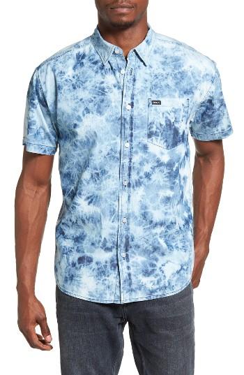 Men's Rvca Trim Fit Denim Sport Shirt