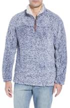 Men's True Grit Marled Quarter Zip Pullover, Size - Blue