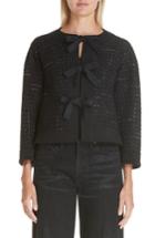 Women's Tricot Comme Des Garcons Wool & Tweed Short Jacket - Black