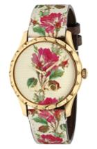 Women's Gucci G-timeless Print Leather Strap Watch, 38mm