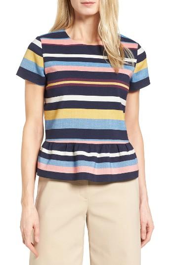 Women's Halogen Peplum Top, Size - Blue