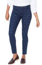 Women's Nydj Ami Geo Laser Print Skinny Jeans - Blue