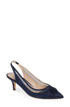Women's Nina Taela Floral Embellished Slingback Pump .5 M - Blue