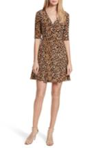Women's Diane Von Furstenberg New Savilla Leopard Print Silk Wrap Dress - Brown