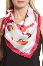 Women's Kate Spade New York Hot Sauce Square Silk Scarf, Size - Ivory