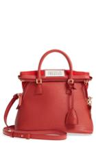 Maison Margiela Small 5ac Calfskin Leather Handbag - Red