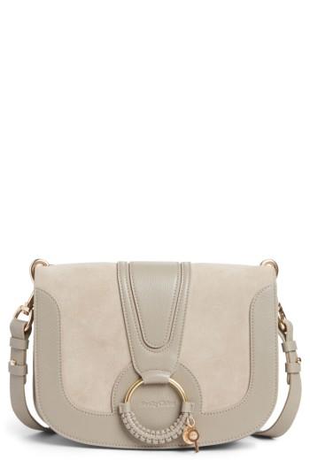 See By Chloe Medium Hana Leather Satchel - Grey