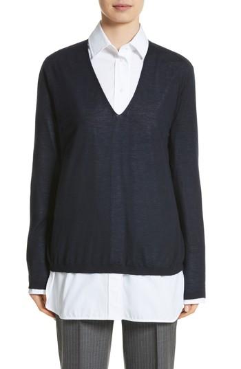Women's Max Mara Vela Cashmere Sweater - Blue