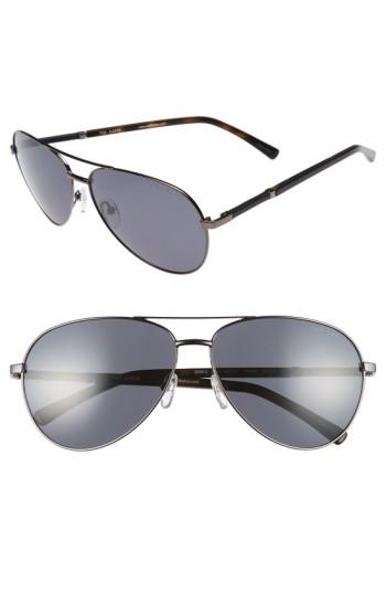 Men's Ted Baker London 62mm Polarized Aviator Sunglasses - Gunmetal