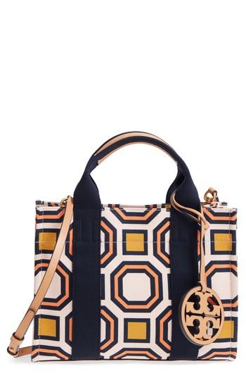 Tory Burch Mini Print Canvas Tote - Pink