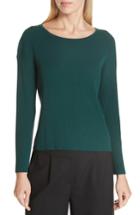 Women's Eileen Fisher Wide Neck Tunic Sweater, Size - Green