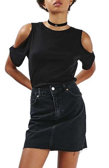 Women's Topshop Cold Shoulder Tee