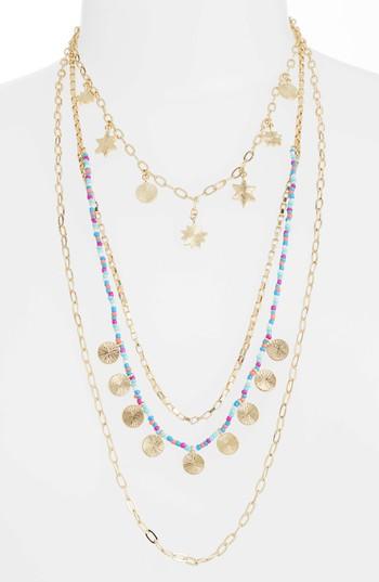 Women's Rebecca Minkoff Sole Charm Statement Multistrand Necklace
