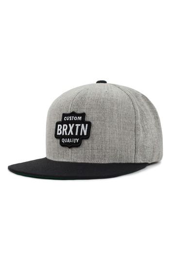 Men's Brixton Garth Flat Brimmed Cap - Grey