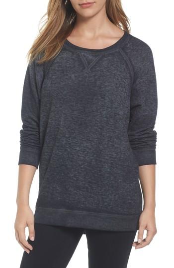 Women's Caslon Burnout Sweatshirt, Size - Black