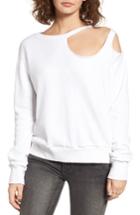 Women's Lna Gator Ripped Sweatshirt - White
