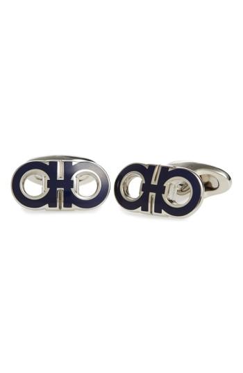 Men's Salvatore Ferragamo Double Gancini Cuff Links