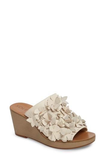 Women's Sole Society Poppie Wedge Sandal M - White