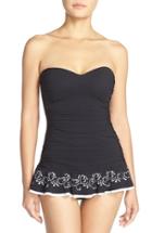 Women's Profile By Gottex 'enchantment' Bandeau Swimdress - Black