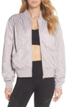Women's Zella Luxury Bomber Jacket, Size - Grey