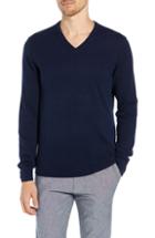 Men's J.crew Everyday Cashmere Regular Fit V-neck Sweater - Blue