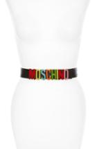 Women's Moschino Logo Leather Belt