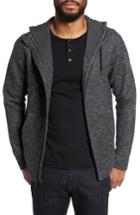 Men's Good Man Brand Texture Zip Hoodie - Grey