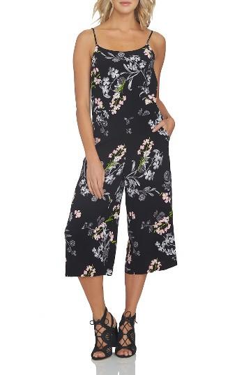 Women's 1.state Print Culotte Jumpsuit, Size - Black