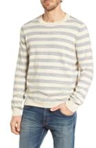 Men's Grayers Stripe Cotton Sweater - Ivory