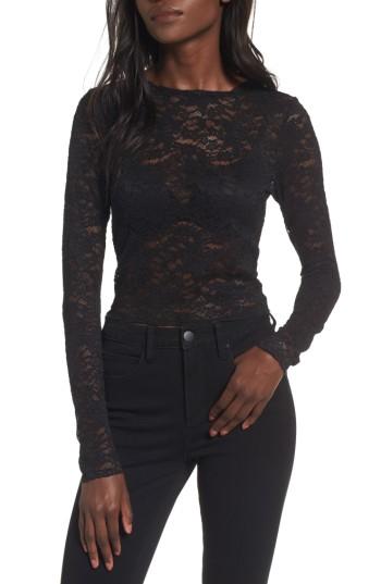 Women's Chloe & Katie Lace Crop Top - Black