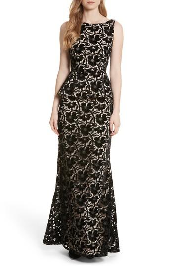 Women's Alice + Olivia Jae Peplum Open Back Dress