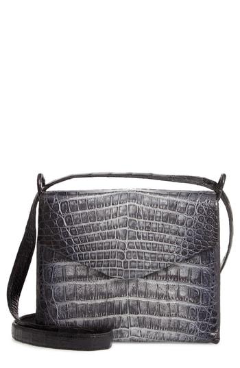 Nancy Gonzalez Genuine Crocodile Crossbody Bag - Metallic