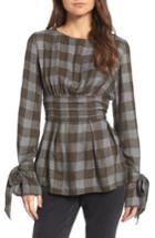 Women's Treasure & Bond X Something Navy Tie Sleeve Top