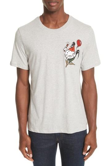 Men's Burberry Sketch Applique T-shirt - Grey