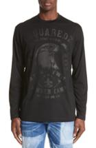Men's Dsquared2 Logo Graphic Long Sleeve T-shirt - Black
