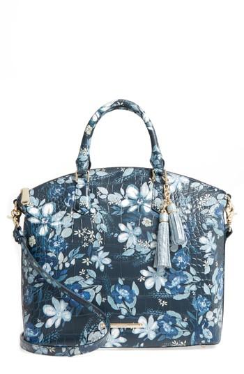 Brahmin Madeleines Large Duxbury Leather Satchel - Blue