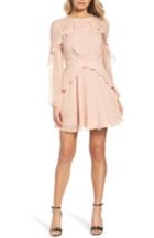 Women's Greylin Libbie Ruffle Silk Dress - Pink